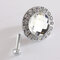 3cm Round Pull Handle Clear Crystal Glass Drawer Cabinet Knob Cupboard Wardrobe  - Silver